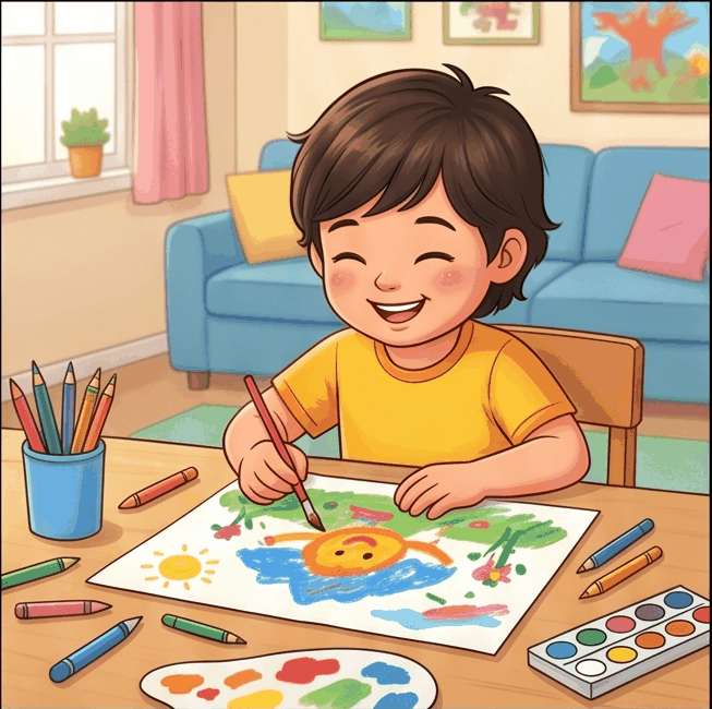Child drawing a picture